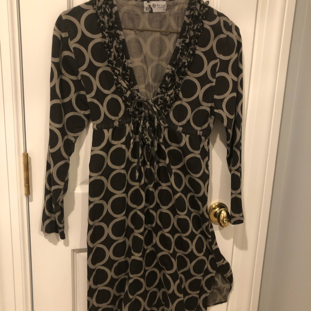 Mudpie dress/swim coverup, excellent condition, 100% linen, pre-shrunk, S/M.